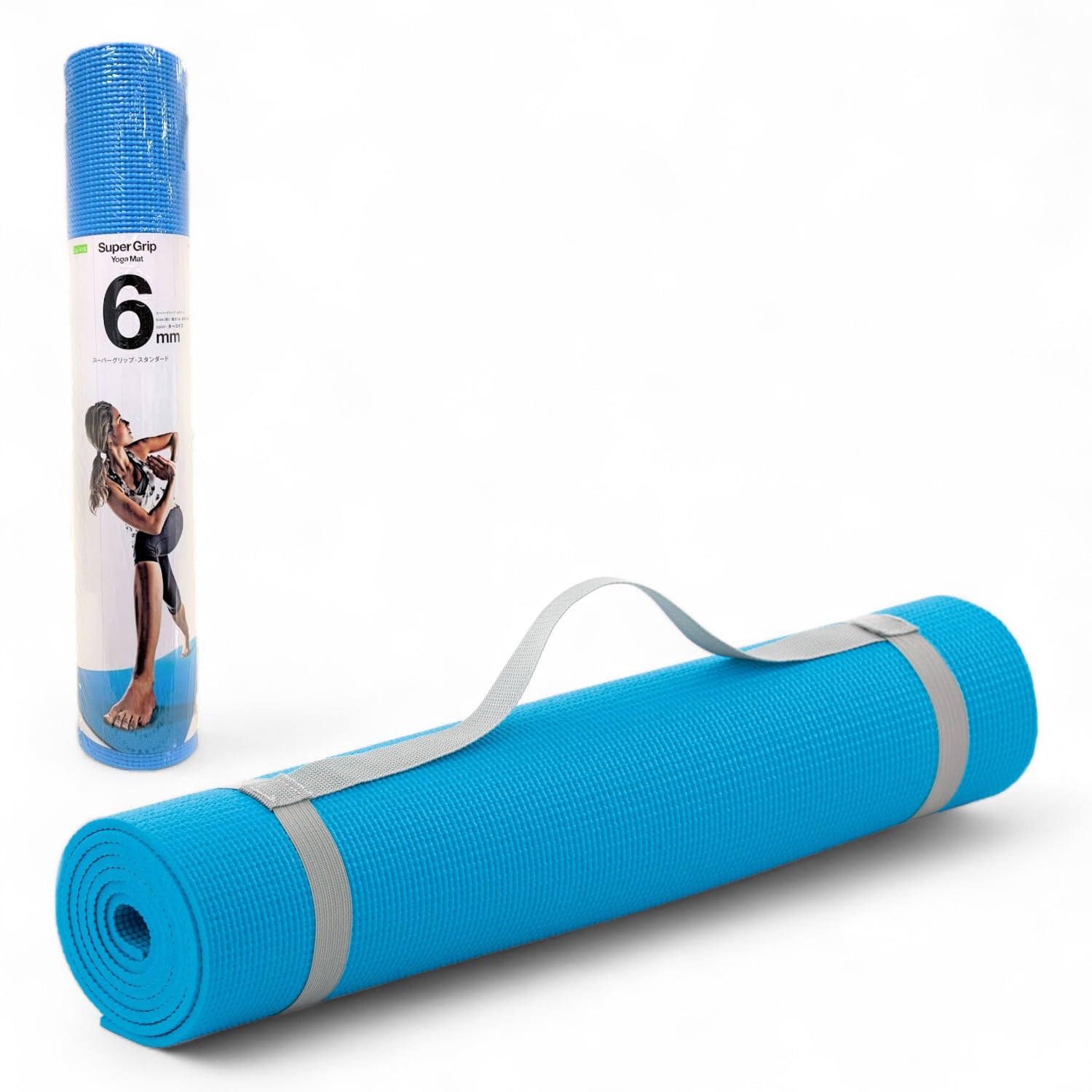 La-VIE(ラヴィ)スーパーグリップヨガマット キャリーストラップ付き 4mm 6mm 8mm 10mm トレーニングマット ストレッチマット 【メーカー純正品】 6mm ターコイズ 3B-3166商品画像