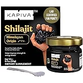 Kapiva 100% Pure Himalayan Shilajit Resin, High Potency for Men & Women | 40 Servings of 500mg | 80+ Trace Minerals, Up to 70% Fulvic Acid | Authentic | Natural Energy & Immune Support