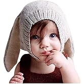 Crochet Earflap Pilot Hats Rabbit Ears Beanie Cap Winter Warm Knit Caps for Toddlers Baby Girls and Boys