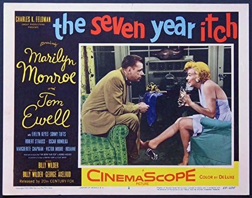 Amazon Com Seven Year Itch Marilyn Monroe 1955 Original 11x14 Lobby Card 2 Movie Poster Entertainment Collectibles