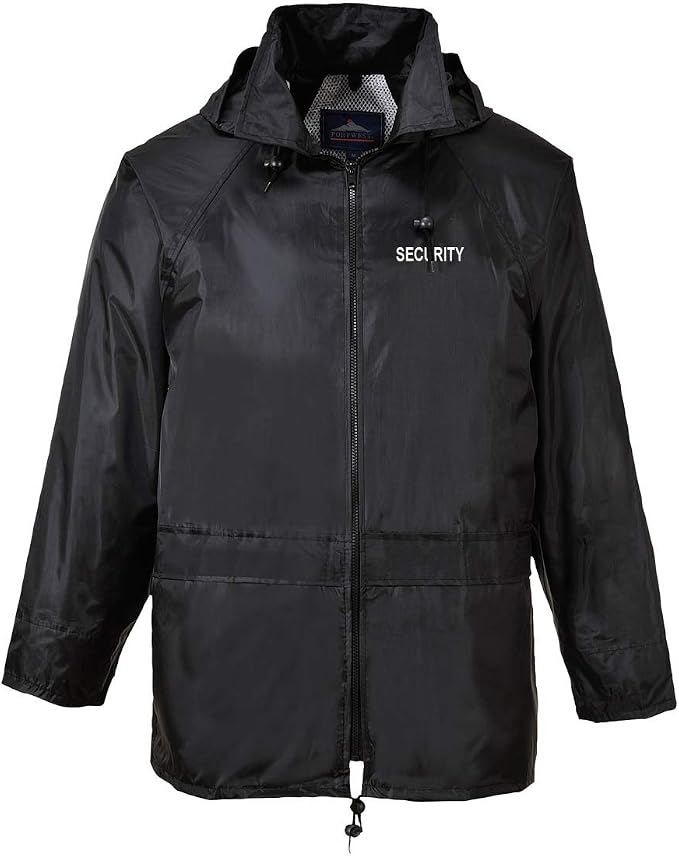 MN Luxury Men's Black Fleece Security Hoodie – Full Zip, Dog Handler Ready, M To 3XL