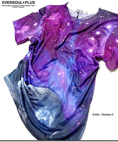 Amazon 宇宙柄 ギャラクシー ｔシャツ メンズ レディース クラブファッション M ギャラクシーａ柄 Tシャツ カットソー 通販