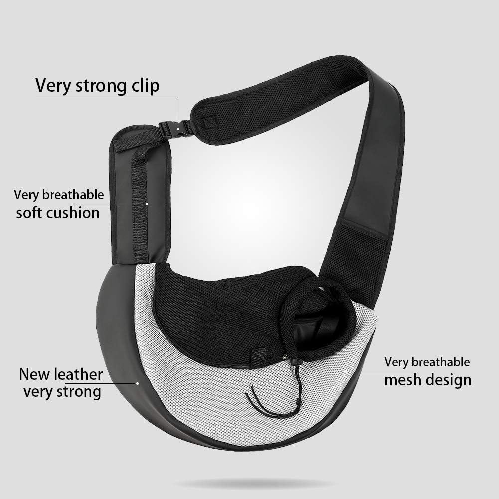 Zero Zoo Pet Dog Carrier Slings Breathable Mesh Travelling Pet Hands, Zipper Anti-Pinch Hair Design, Adjustable Padded Strap Tote Dog and Cat Carrier Bag : Pet Supplies
