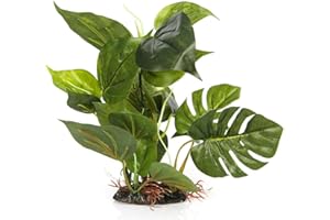 CNZ® Aquarium Fish Tank Green Lifelike Underwater Plastic Plant Aquatic Water Grass Decor (Large, 13-inch)