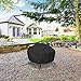 NASUM Fire Pit Cover Round 36x36 Inch Waterproof 420D Heavy Duty Round Patio Fire Bowl Cover Round Firepit Cover with Thick PVC Coating - Black