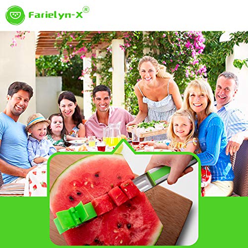 image for 2 Packs Watermelon Windmill Cutter Slicer with 2 in 1 Melon Baller & F