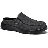 OrthoComfoot Men's Orthopedic Slip-On Loafers Walking Shoes with Arch Support: Casual Plantar Fasciitis Slippers for Flat Feet, Comfortable Orthotic Shoes for Foot and Heel Pain Relief