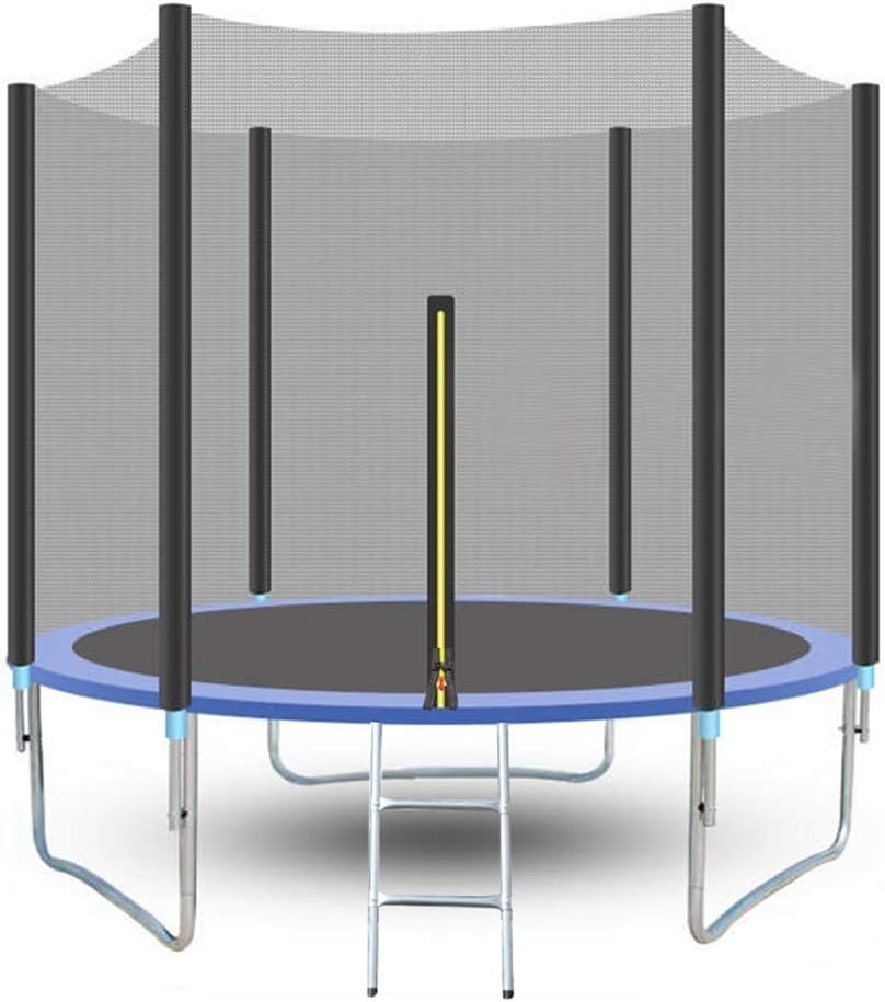 TOUMENY Trampoline, 8 FT Kids Outdoor Trampoline with Enclosure Net Jumping Mat and Spring Cover Padding Safety