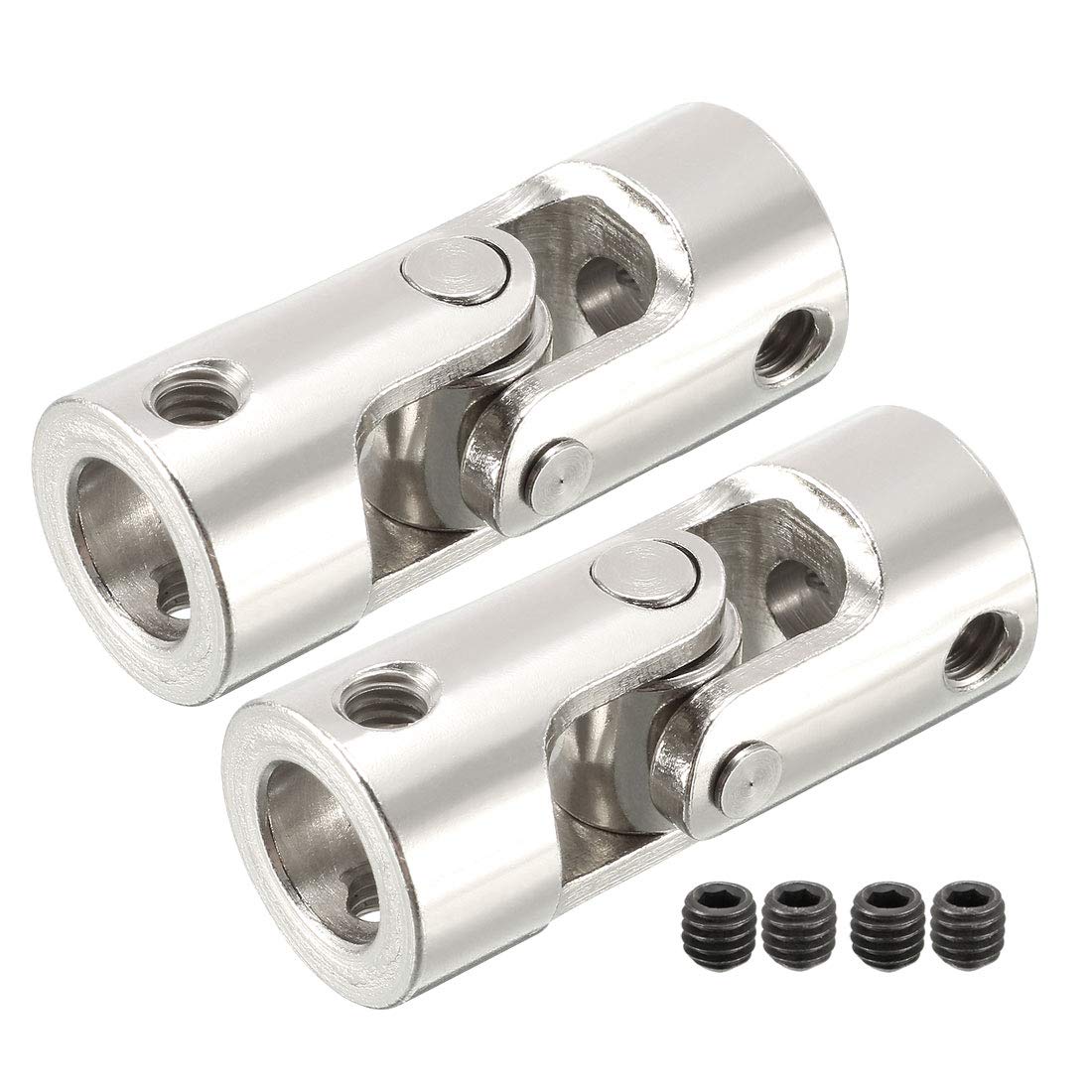 sourcing map 2pcs 8mm to 8mm Inner Dia Rotatable Universal Steering Shaft U Joint Coupler L35XD14
