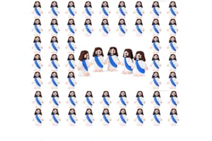 PULMCHEERGER Mini Jesus Figurine Easter Decor,24/50pcs Little Jesus Figurine Bulk Religious Jesus Toys Gifts,Classic Tiny Baby Jesus Figure Christ Religious Savior Jesus Doll,Religious Supplies Party Favors Gift