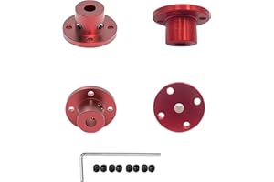 DAIER 4Pcs 5mm Aluminum Alloy Rigid Flange Coupling Motor Guide Shaft Coupler for DIY Motor Connector