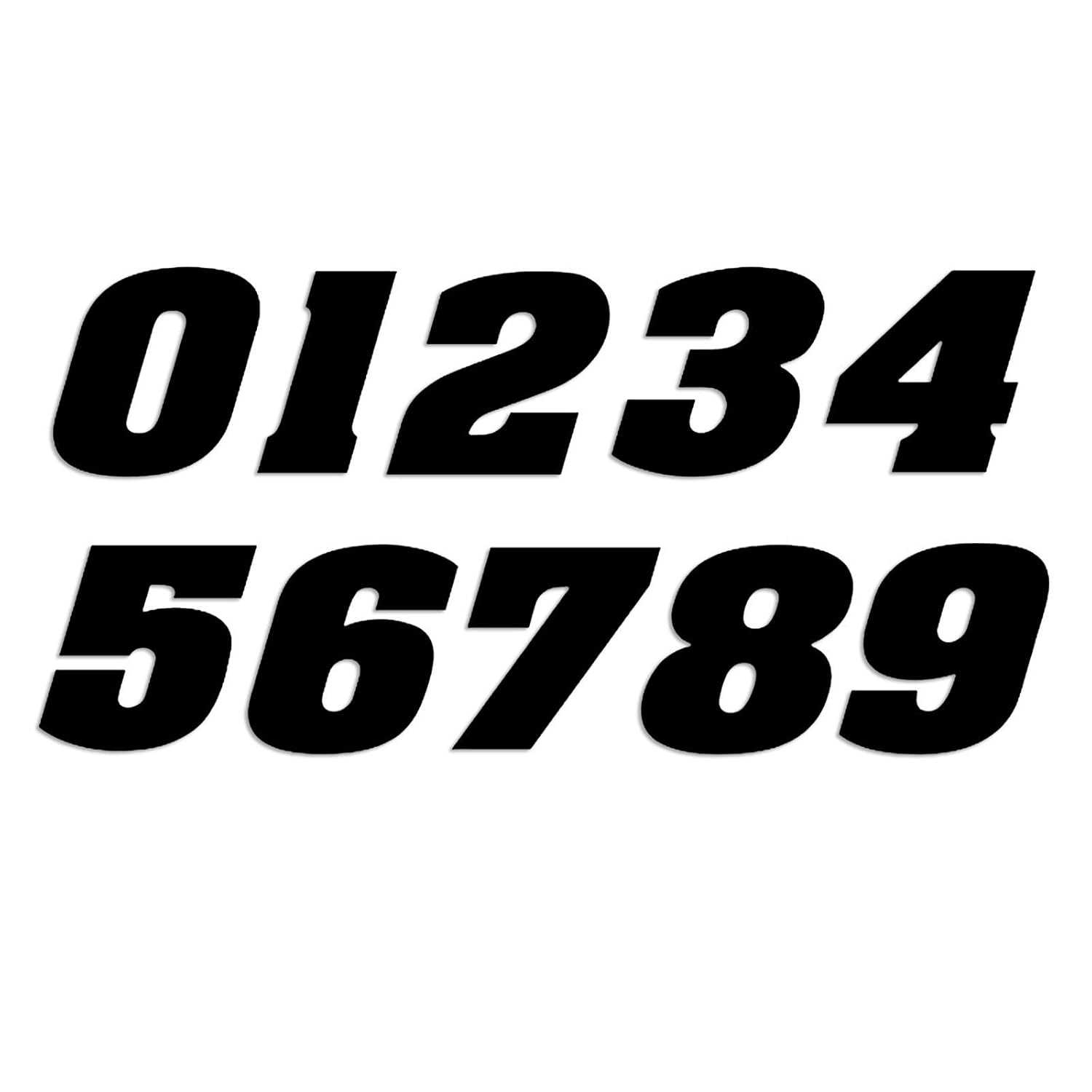 Racing Numbers Vinyl Decal Sticker 0200 Plate Numbers