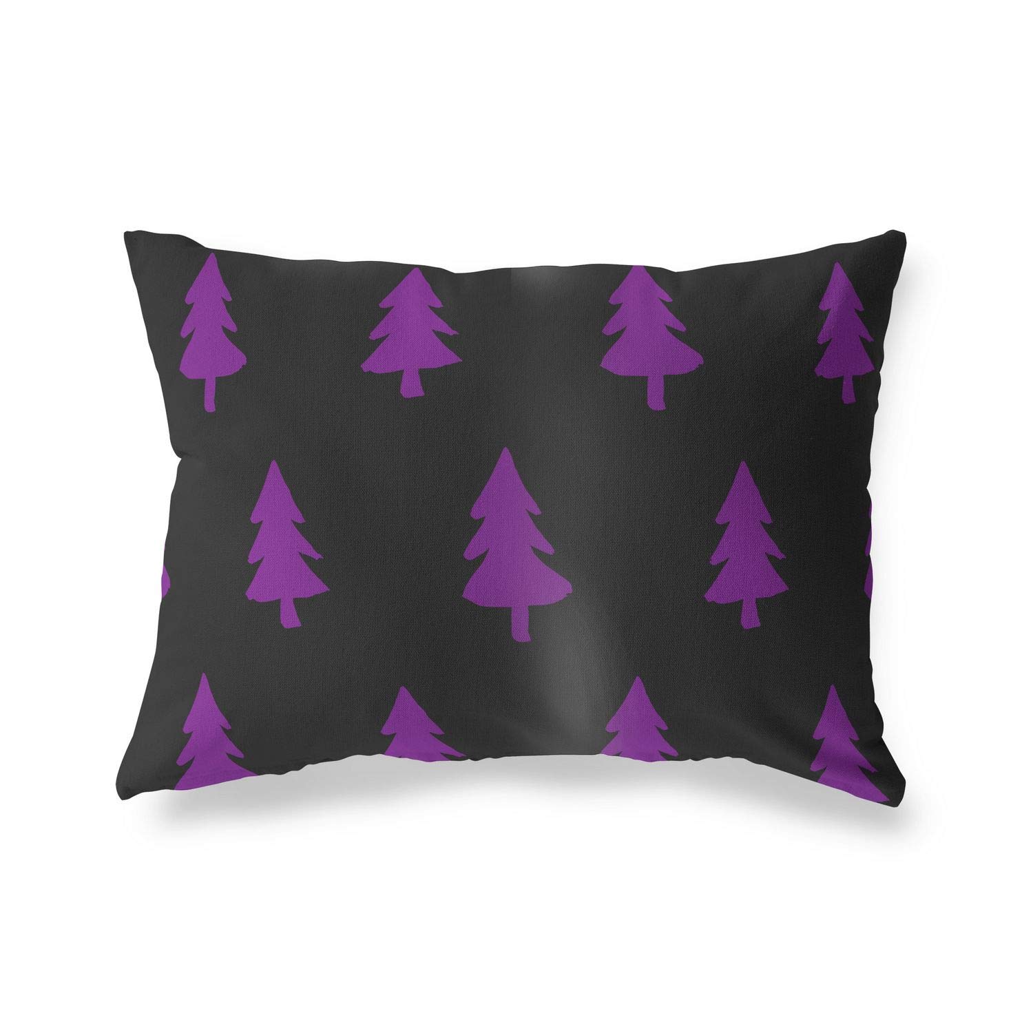 BonaMaison Decorative Cushion Cover, Purple-Black Throw Pillow Covers, Home Decorative Pillowcases for Livingroom, Sofa, Bedroom, Size: 45X60 Cm - Designed and Manufactured in Turkey