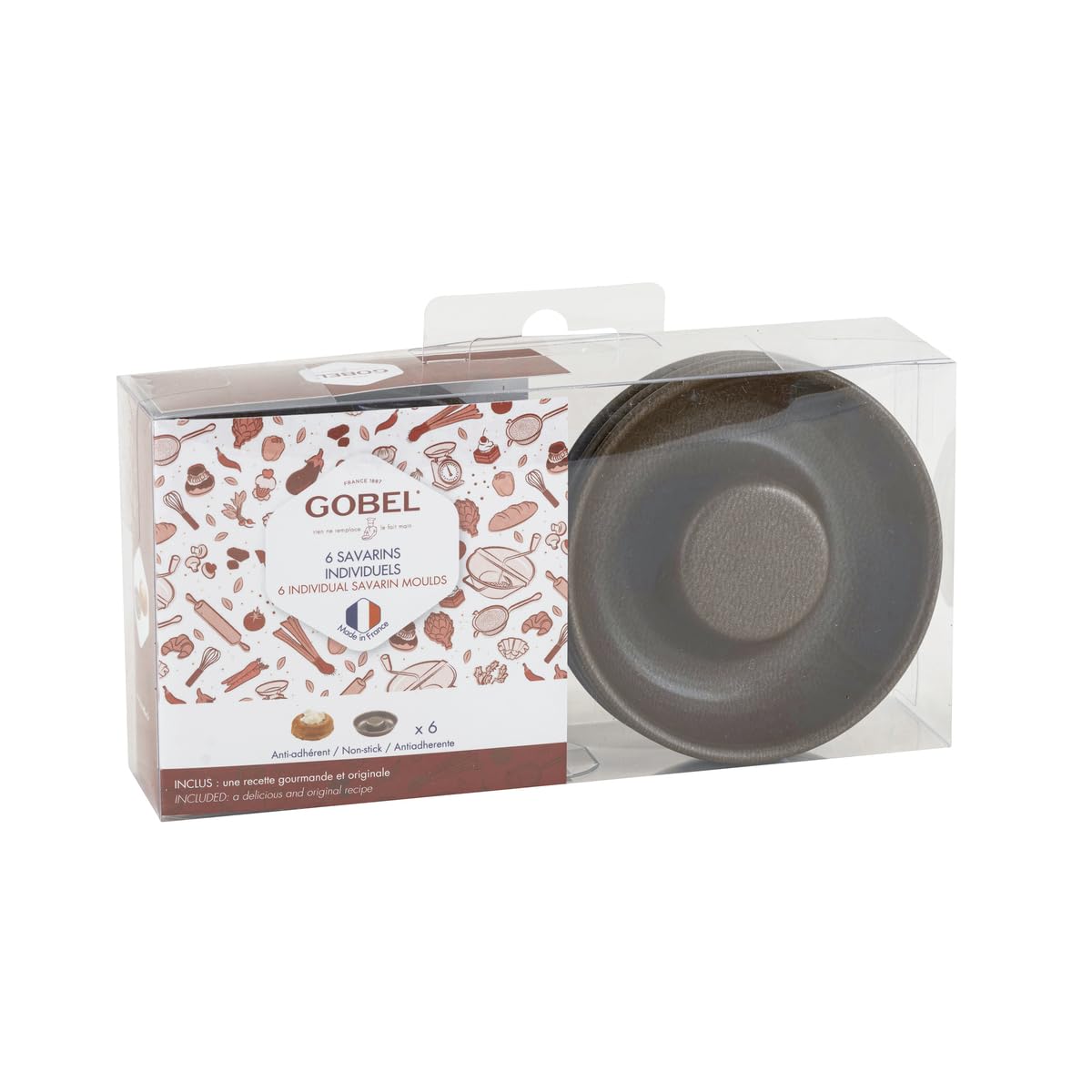 Gobel 272710 Box of 6 Savarins Mouths Non-Stick