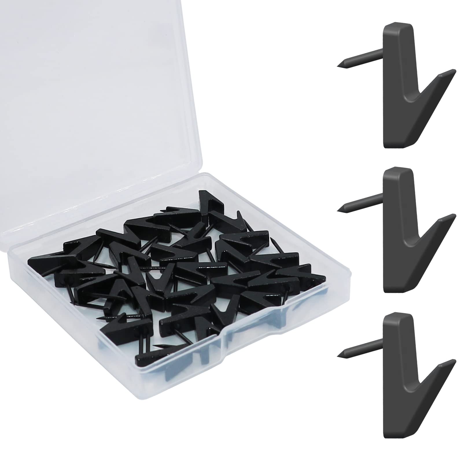 Photo 1 of 30 PCS Picture Hanging Nails Hooks, Push Pins Thumbtacks for Wall, Wall Hooks Picture Hangers, Renter Freindly Decor Small Nails for Hanging Pictures Tapestry Frame Art