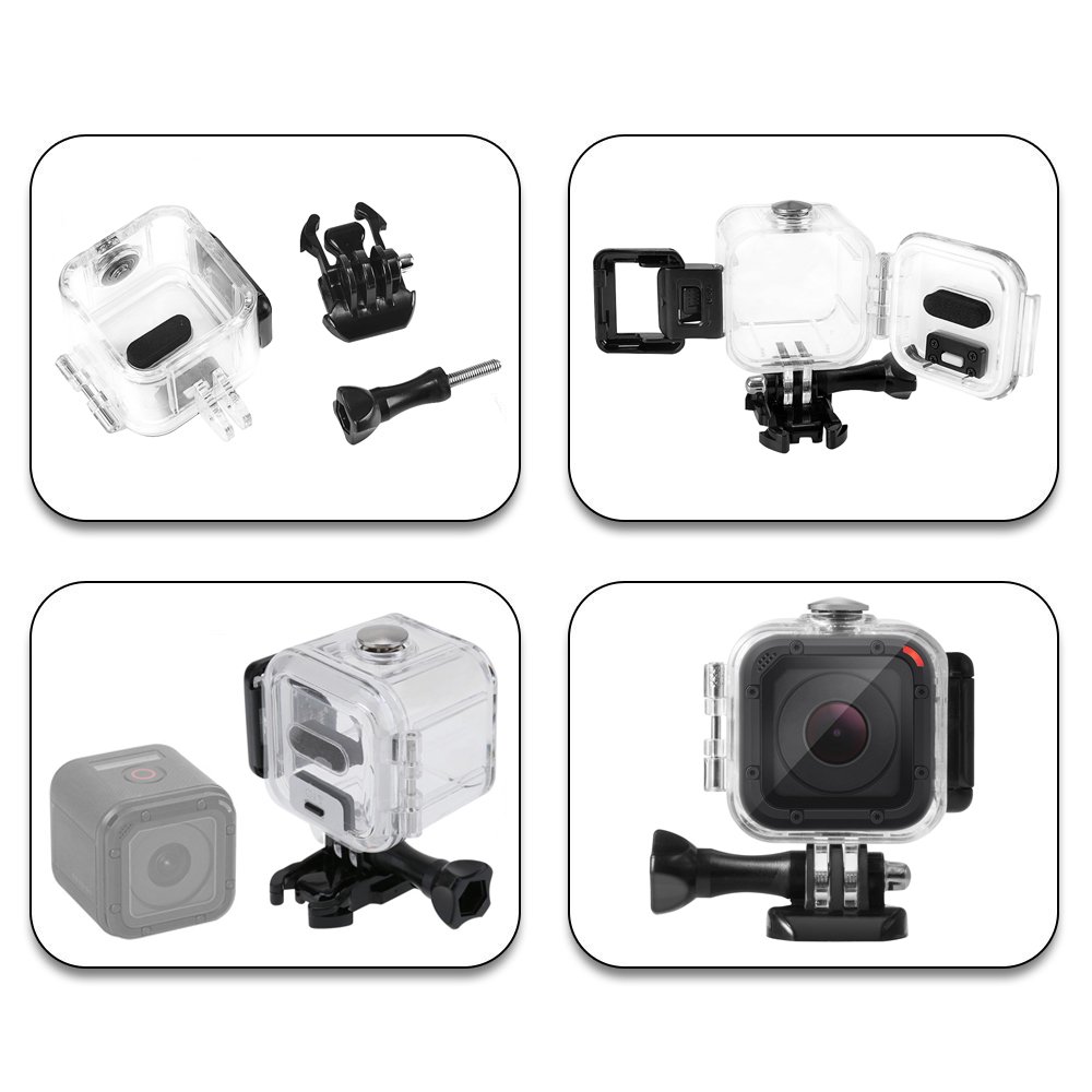 MyArmor 45m Underwater Waterproof Diving Housing Replacement Shell Case with Bracket Accessories for Gopro Hero 4/5 Session Camera