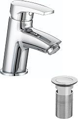 Bristan Orta Basin Mixer with Clicker Waste Chrome Plated view 1