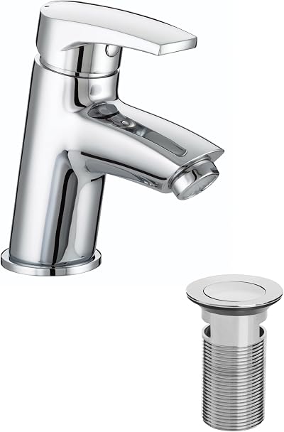 Bristan Orta Basin Mixer with Clicker Waste Chrome Plated