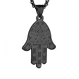 HZMAN Stainless Steel Egyptian Eye Fatima Hamsa