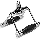 Yes4All Cable Machine Attachment, D Handles &amp; Straight Bar for Rows | Cable attachments with D Handle and Straight Bar options for rows, pulldowns, tricep exercises, and upper-body training