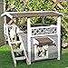 Petsfit 2-Story Weatherproof Outdoor Cat House with Stairs for Cats up to 18 Pounds primary