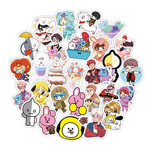 BTS Stickers 61Pcs Pack Waterproof Vinyl Vintage Bumper Decals Perfect