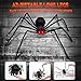 Giant Spider - Giant Spider Decor Scary Furry 43inch Creepy Spider, Hairy Giant Spider Toys For Horror Theme Party Joking Toys Red Eyes and Adjustable Legs