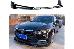 WheelX Front Bumper Lip Compatible with 2018-2020 Honda Accord, ACR JDM Style 5Pcs Air Dam Spoiler Splitter Fit for EX EX-L LX SE Sport Touring Hybrid, Protection Body Kit (Glossy Black)