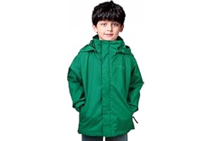 YINGJIELIDE Boys Girls Rain Jacket,Kids Lightweight Waterproof Hooded Raincoats Windbreakers,Outdoor Hiking Coat