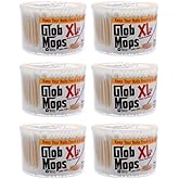 Glob Mops XL 2.0 Cotton Swabs 6-Pack Bundle | Extra Absorbent | Eco-Friendly | 1800 Total Mops