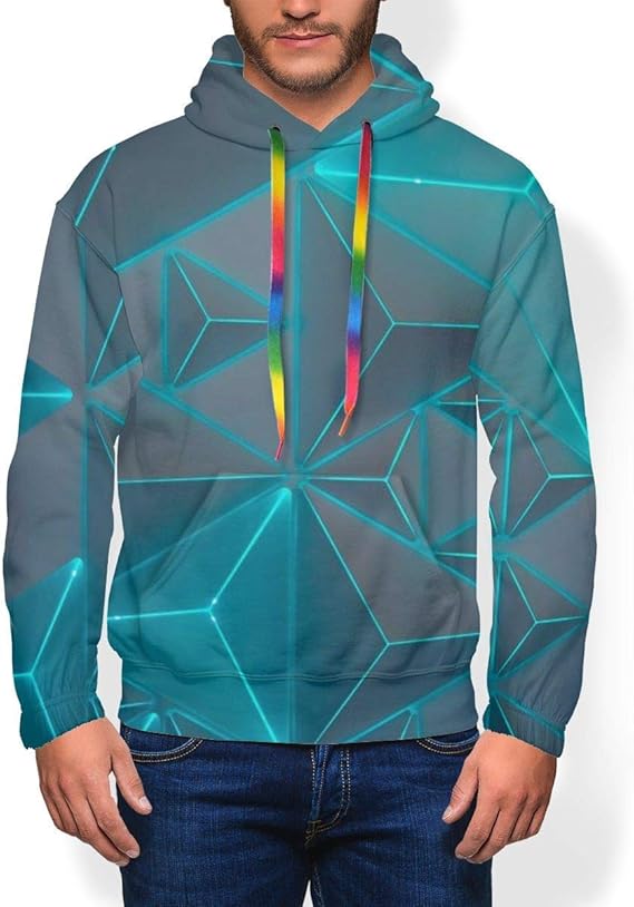 Amazon Co Jp 青いブロック パーカー メンズ スウェット フード付き 裏起毛 ポケット付き 服 ファッション小物