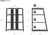 FITUEYES Hifi Stand 4-Tier Wood Shelves Adjustable Load 50KG view 8