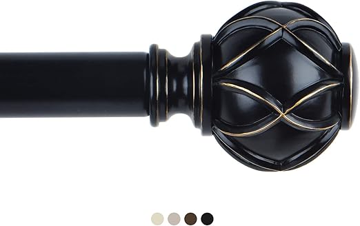 Amazon Com Kamanina 1 Inch Curtain Rod Single Drapery Rod 36 To