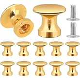 KALIONE 12 Pcs Small Knobs for Jewelry Box Gold Small Cabinet Knobs 1/2 Inch Mini Drawer Knob Pulls for Gift Case, Antique Jewelry Box Dresser