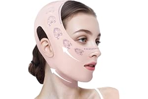 DDSZAA Chin Strap for Sleeping, Reusable Double Chin Reducer Eliminator for Women, V Line Lifting Mask Face Slimming Strap, Breathable Jawline Exerciser Lifting & Firming Prevent Sagging