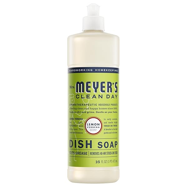 MRS. MEYER’S CLEAN DAY LIQUID DISH SOAP, LEMON VERBENA, 16 FL. OZ