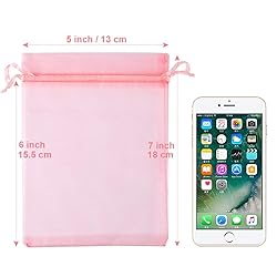 HRX Package Organza Bags Blush Pink 5x7 inch