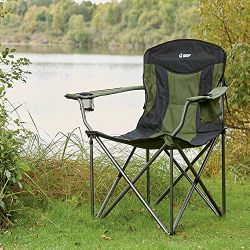 Guide Gear Oversized XXL Camp Chair, 600lb. Capacity, Green/Black
