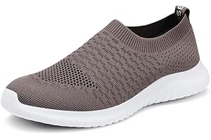 konhill Women's Slip On Sneakers Non Slip Walking Shoes Breathable Mesh Work Casual Lightweight Tennis Workout Shoes
