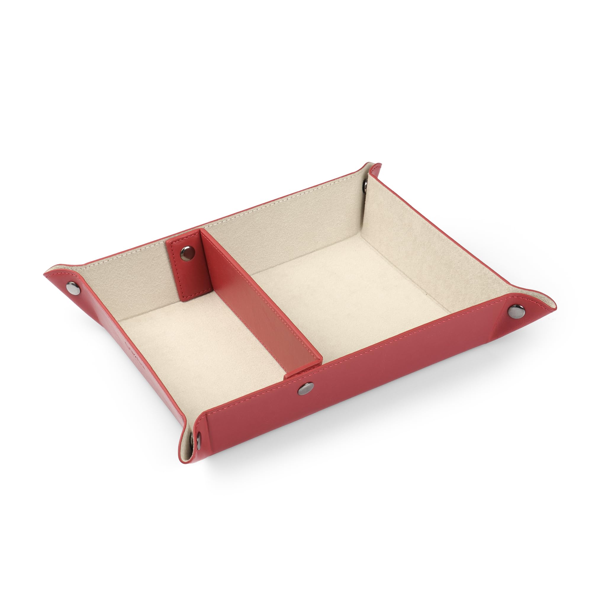 Londo - Leather Tray Organizer - Practical Storage Box for Wallets, Watches, Keys, Coins, Cell Phones and Office Equipment