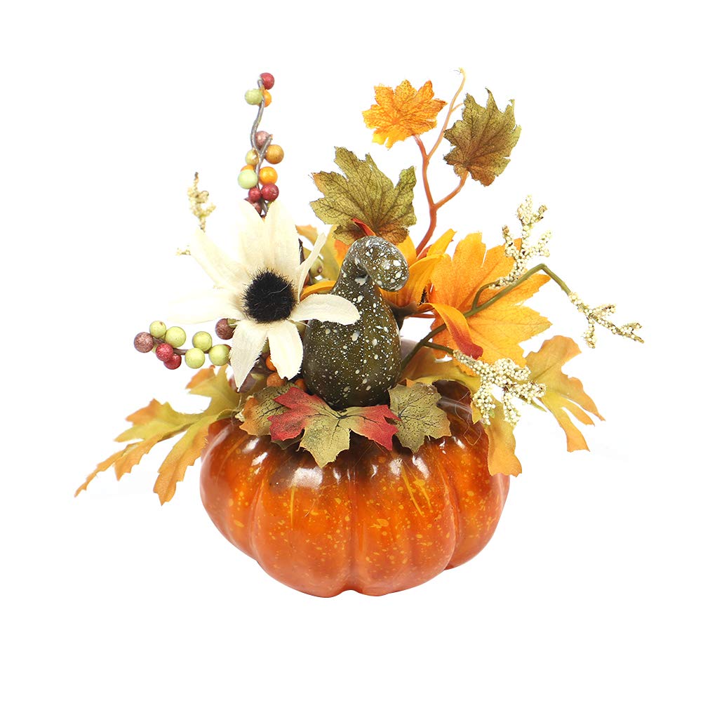 Napravi Rs Amosfun Halloween Decorations Pour La Citrouille Artificielle Decorations Pour La Table Pour Halloween Thanksgiving Decoration Automne Melon Vert Courbe De La Fleur Du Soleil Ameublement Et Decoration Halloween