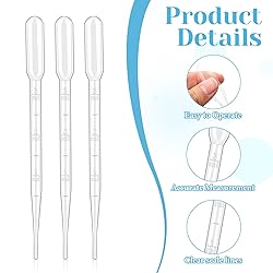 1000 PCS 3ml Pipette Dropper, Disposable Plastic