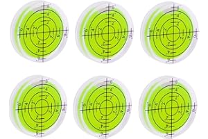 SIZIKJXGHWYI Double Sided Adhesive Bubble Level 32x7MM Small Circular Bubble Spirit Levels Instruments Measuring Tools, 6Pcs