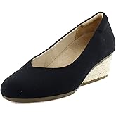 Dr. Scholl's Womens Be Ready Wedge Pumps Black Canvas 8.5 M