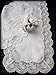 Dresser Scarf ROYAL ROSE European Lace White Table Runner 54 Inch PLUS Two Place mats or End Table Doilies