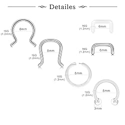 D.Bella 16G Clear Flexible Septum Retainer Plastic