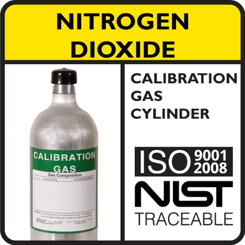 5 PPM Nitrogen Dioxide Calibration Gas, Balance Nitrogen, 29 Liter Aluminum Cylinder.