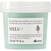 Davines MELU/Conditioner, Anti-Breakage &amp; Fortifying Formula for Long or Damaged Hair - Smooths Split Ends with Black Chickpea - Lightweight Treatment Strengthens Strands