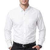 Cotton King 100% Cotton Oxford Shirts for Men Button Down Dress Shirt | Mens Long Sleeve Shirts, Regular Fit, Pre-Shrunk, breathable , Classic Business Casual Formal Wear, with Chest Pocket