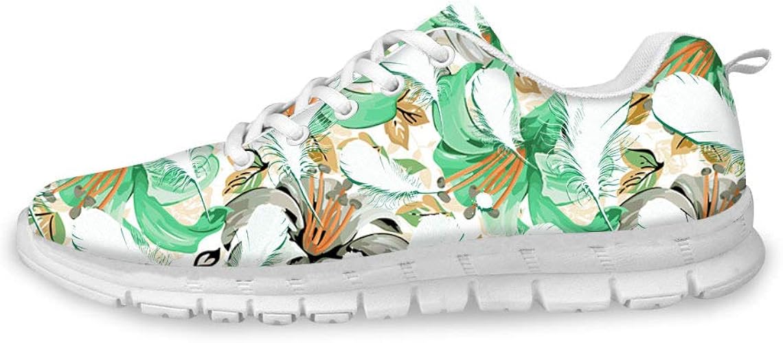 green floral shoes